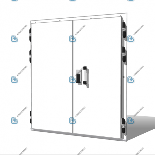 Дверь распашная двуств. низкотемп. 2400×2600 120мм