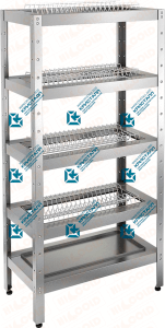 Стеллаж нержавеющий для сушки посуды  HICOLD  НСДСТ-8/4