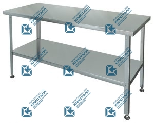 Стол разделочно-производственный без бортов, полка сплошная или перфорированая