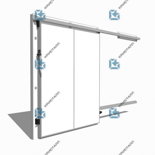 Откатная дверь тяжелой серии низкотемп. 1200×2200 120мм