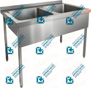 Ванна моечная цельнотянутая двухсекционная  HICOLD  НСО2М-11/6Б